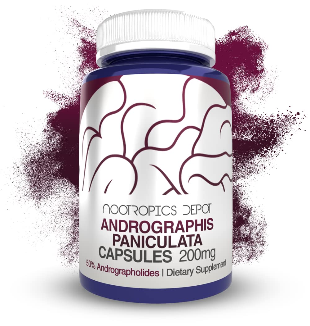 Nootropics Depot Andrographis Paniculata 200mg 60 capsules front view