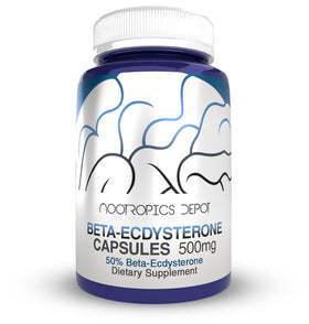 Nootropics Depot Beta Ecdysterone 500mg capsules front view
