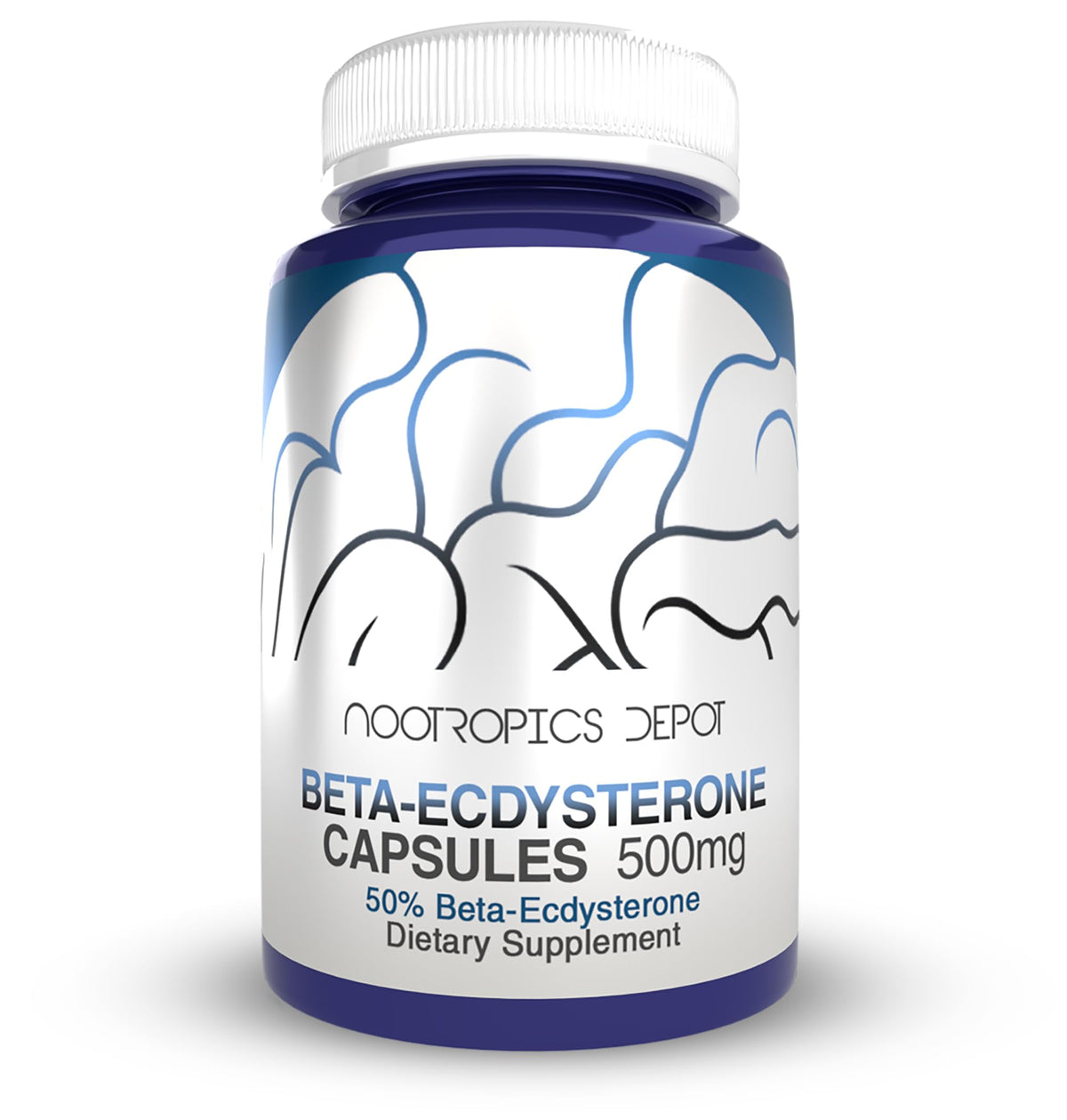 Nootropics Depot Beta Ecdysterone capsules close-up