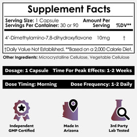 Nootropics Depot Capsules 4’-DMA-7,8-DHF 10mg arrière