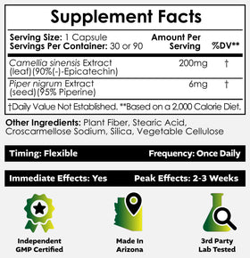 Nootropics Depot capsules d'épicatechine 200mg flacon ouvert