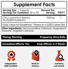 Nootropics Depot Capsules Nobiletin 250mg 30 Comptes vue latérale