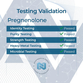 Nootropics Depot comprimés de pregnénolone 5mg, avec un verre d'eau