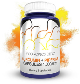 Nootropics Depot Curcuma + Pipérine 1000mg gélules vue avant