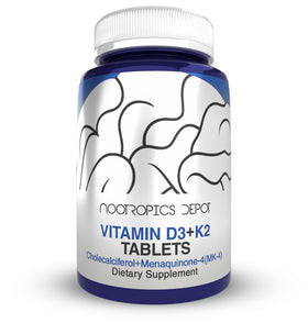 Nootropics Depot D3 + K2 60 comprimés vue de face