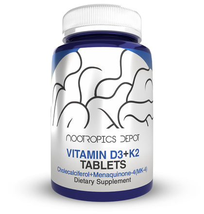 Nootropics Depot D3 + K2 60 comprimés vue de face