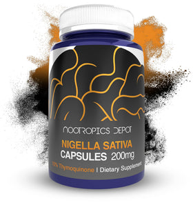 Nootropics Depot Extrait de Nigelle Sativa 200mg 120 capsules vue avant