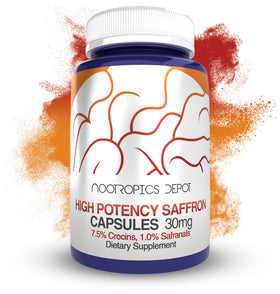 Nootropics Depot Extrait de Safran Haute Potence 30mg Capsules - vue avant