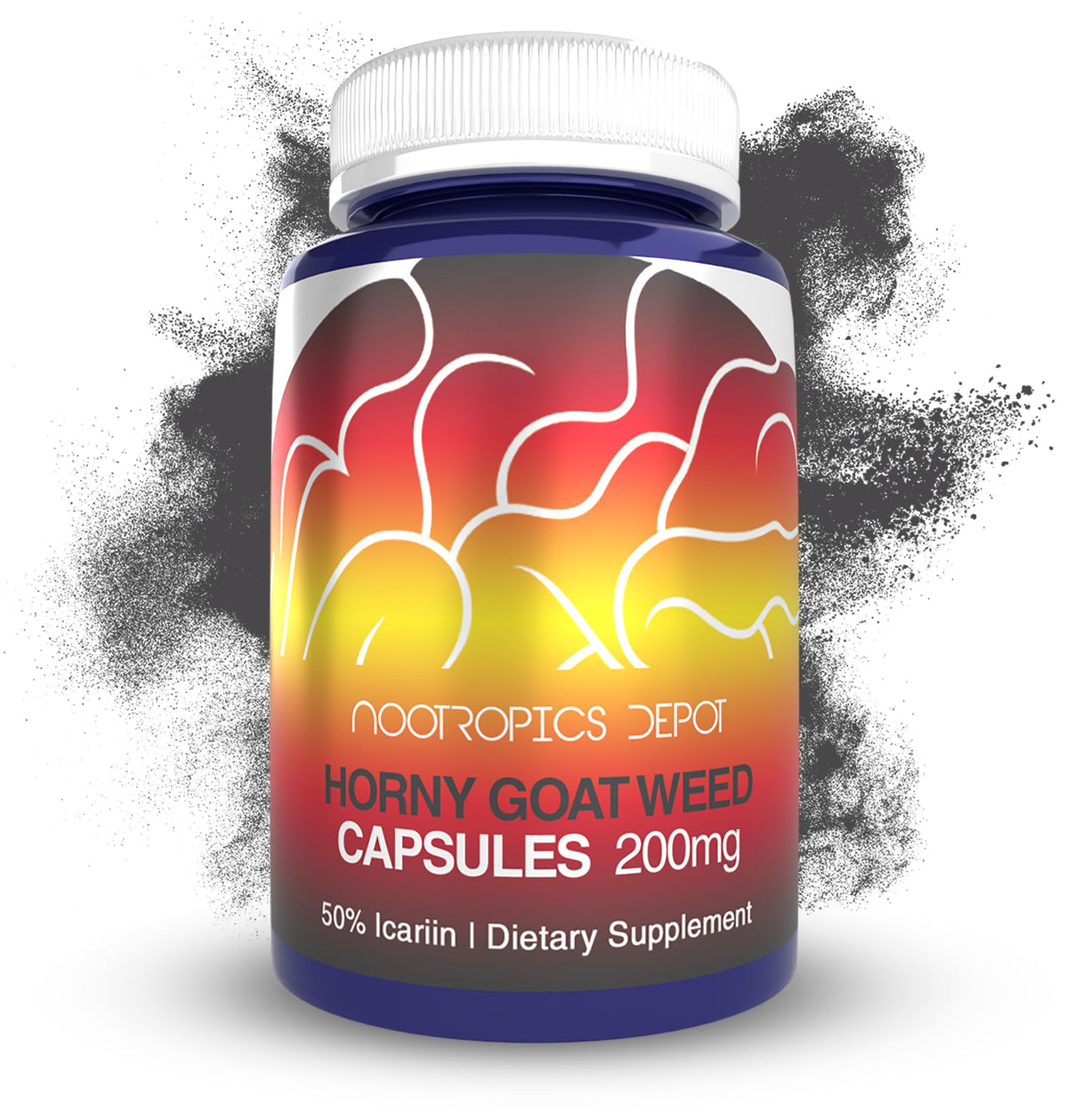 Nootropics Depot Horny Goat Weed Capsules 200mg avant de l'emballage