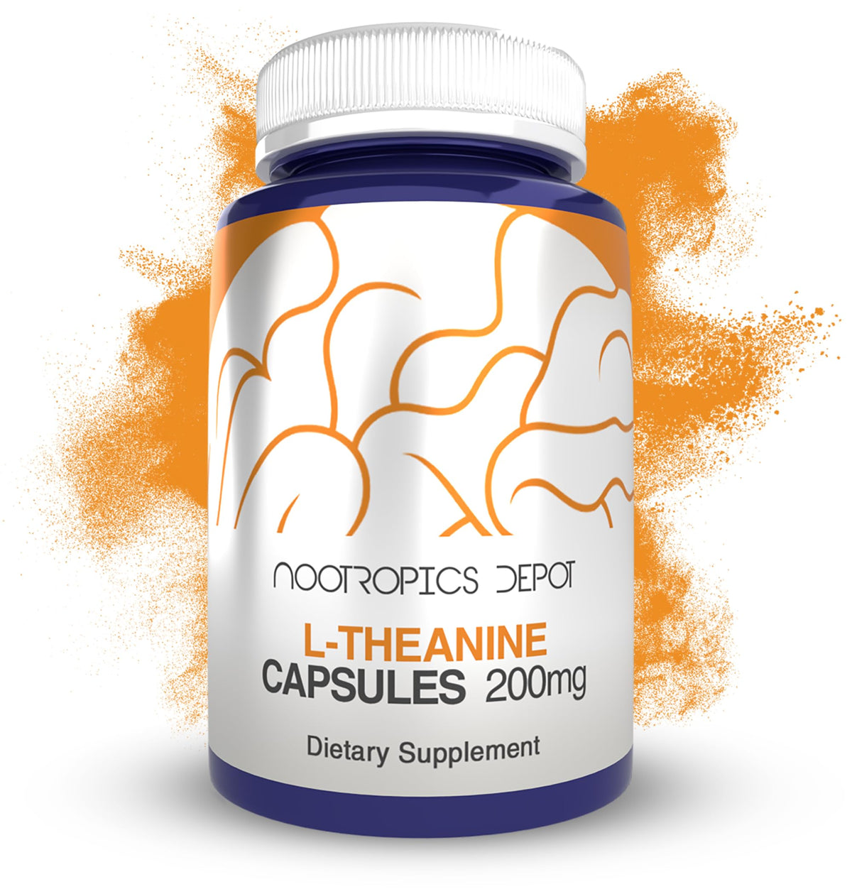 Nootropics Depot L-Théanine 200mg capsules front view