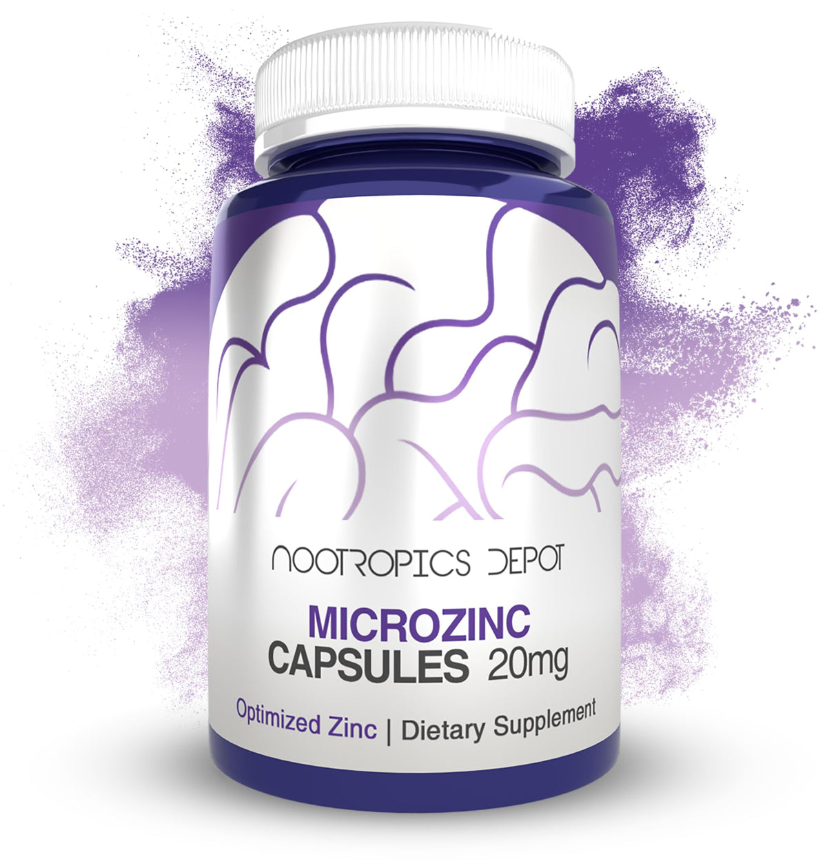 Nootropics Depot MicroZinc Capsules 20mg boîte avant