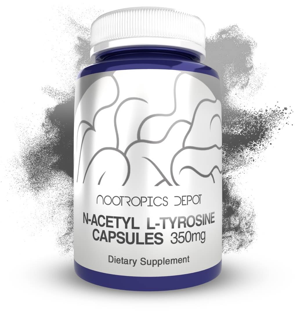 Nootropics Depot N-Acetyl L-Tyrosine 350mg capsules front view