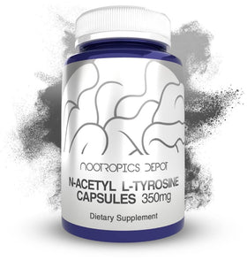 Nootropics Depot N-Acetyl L-Tyrosine 350mg capsules front view