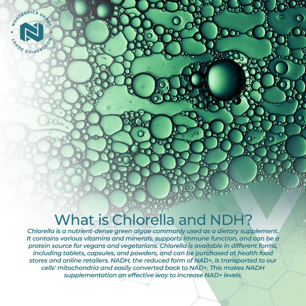 Nootropics Depot NADH + Chlorella Vulgaris packaging
