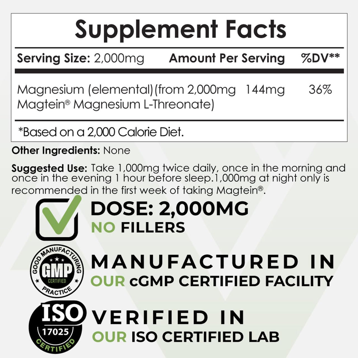 Nootropics Depot Poudre de Magnésium L-Thréonate 120g emballage