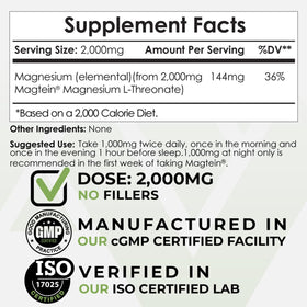 Nootropics Depot Poudre de Magnésium L-Thréonate 120g emballage