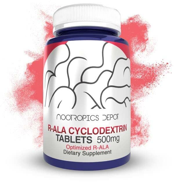 Nootropics Depot R-ALA Cyclodextrin Complex Capsules 500mg front view