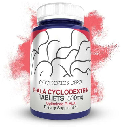Nootropics Depot R-ALA Cyclodextrin Complex Capsules 500mg front view