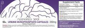 Nootropics Depot Uridine Monophosphate capsules emballage