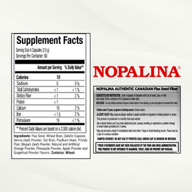 Nopalina Complément Alimentaire 240 Capsules avec ingrédients naturels en arrière-plan