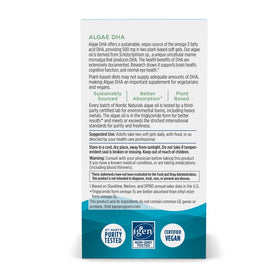 Nordic Naturals Algae DHA 500mg illustration des ingrédients