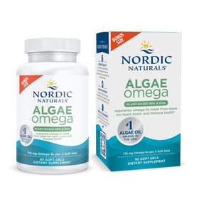 Nordic Naturals Algae Omega 715mg boîte de 90 capsules vue de face
