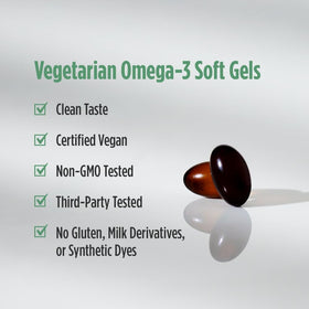 Nordic Naturals Algae Omega 715mg étiquette détaillant les ingrédients