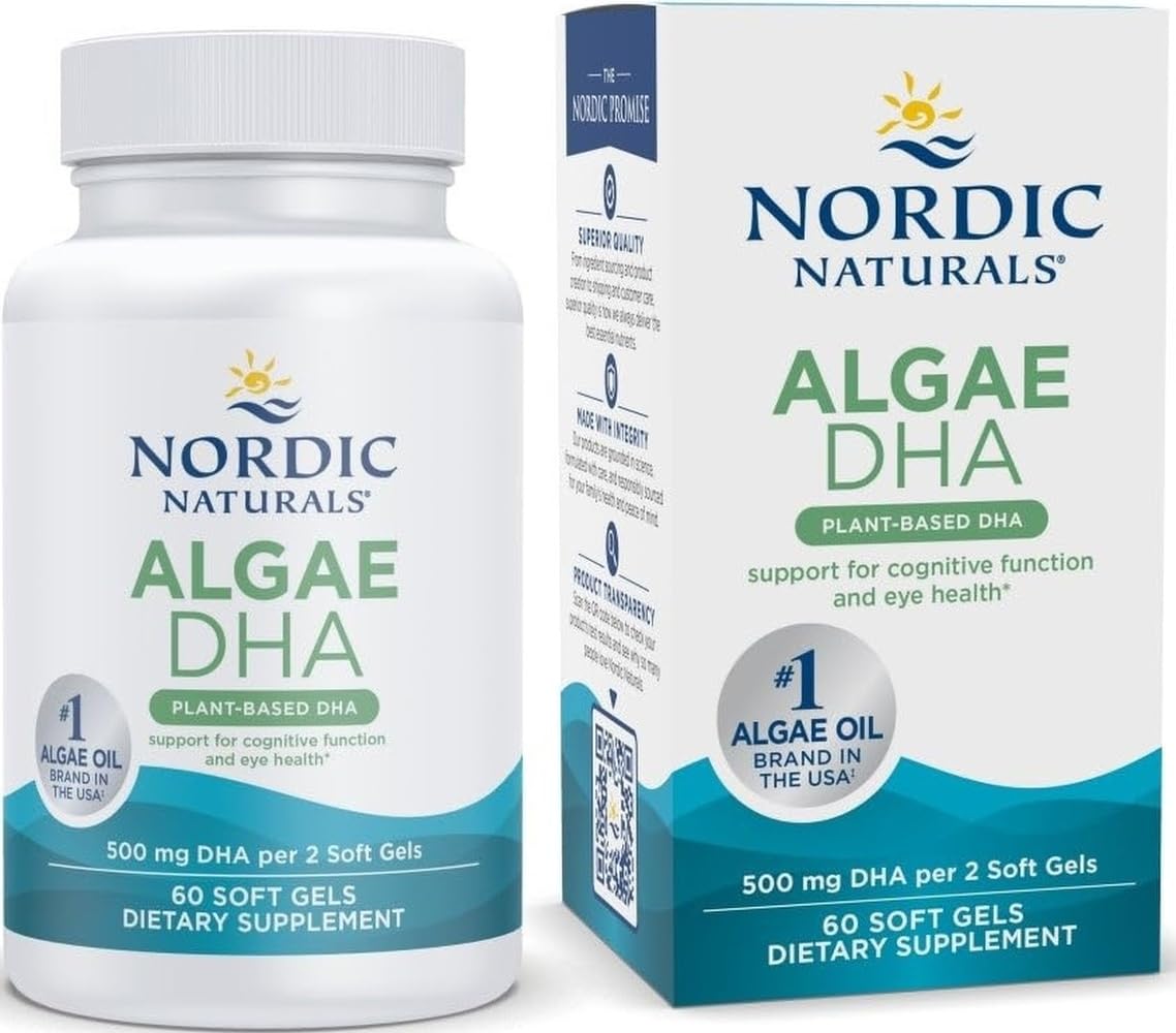 Nordic Naturals Algue DHA 500mg boîte vue de face