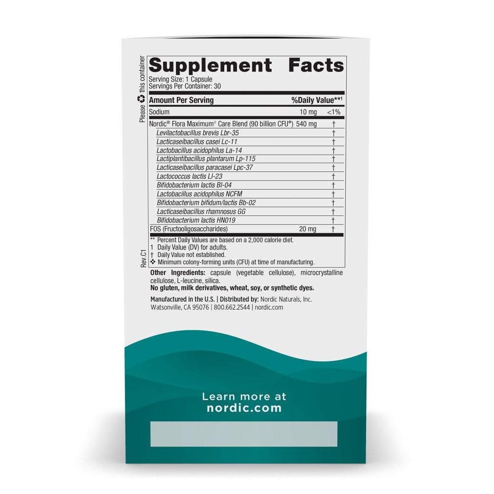 Nordic Naturals Complément Alimentaire Probiotique 30 Capsules emballage