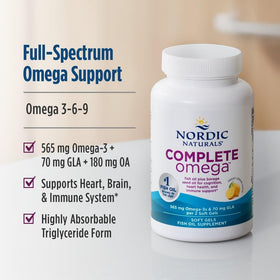 Nordic Naturals Complète Omega-3 étiquette avec ingrédients