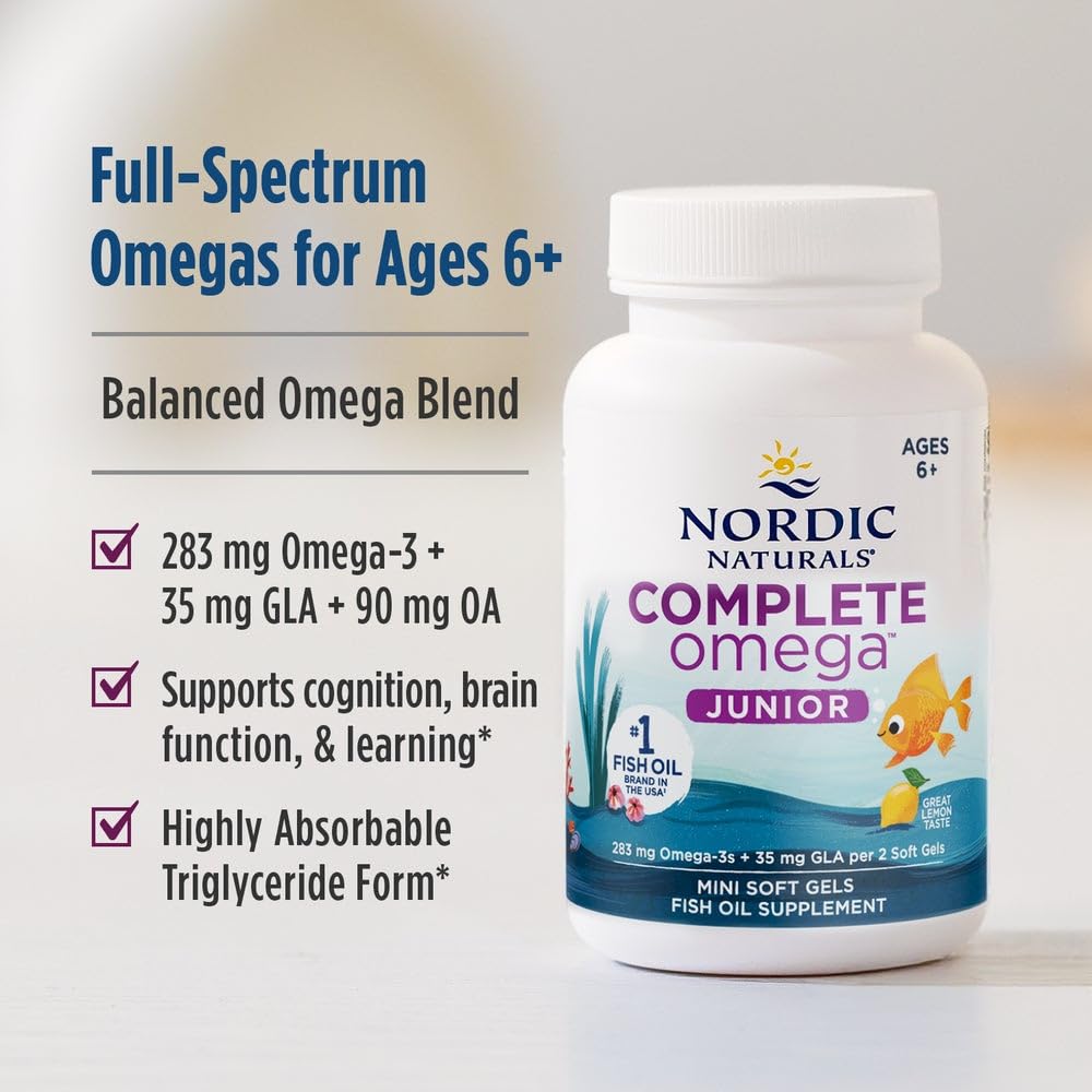 Nordic Naturals Complete Omega Jr. gélules mini citron