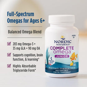 Nordic Naturals Complete Omega Jr. gélules mini citron