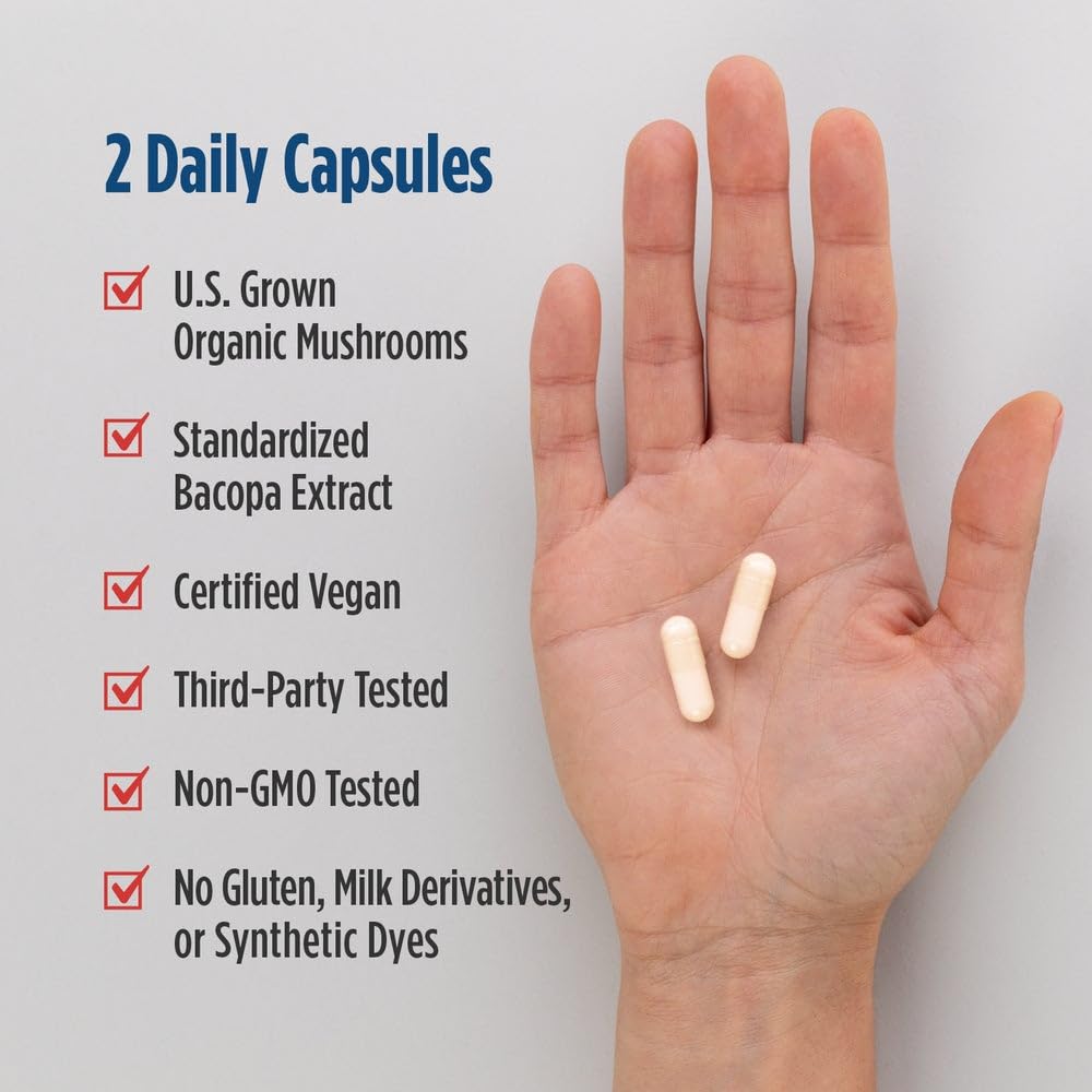 Nordic Naturals Complexe de Champignons Cognitifs capsules sur une table
