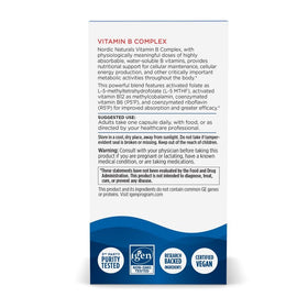 Nordic Naturals Complexe de Vitamines B capsules en gros plan