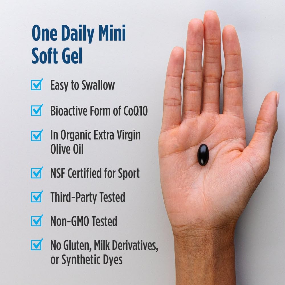 Nordic Naturals CoQ10 Ubiquinol Sport étiquette avec informations nutritionnelles