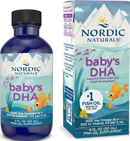 Nordic Naturals DHA pour Bébé 1050 mg Omega-3 bouteille vue avant