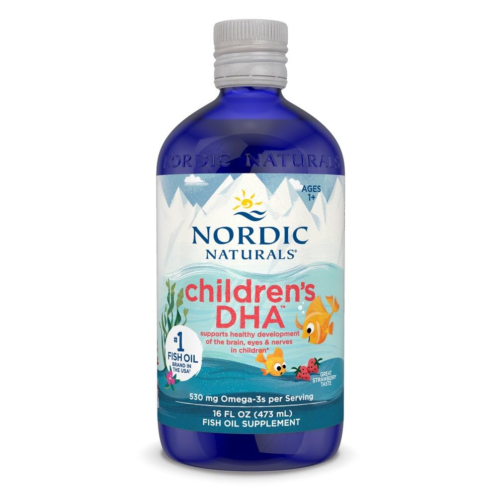 Nordic Naturals DHA pour enfants 16 oz avec étiquette fraise