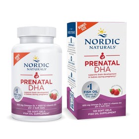 Nordic Naturals DHA Prénatal 120 gélules fraise packaging avant