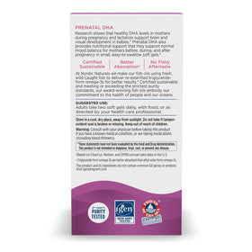 Nordic Naturals DHA Prénatal 180 gélules sur fond blanc