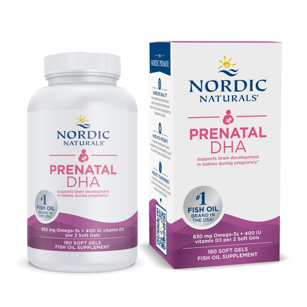 Nordic Naturals DHA Prénatal 180 gélules vue de face