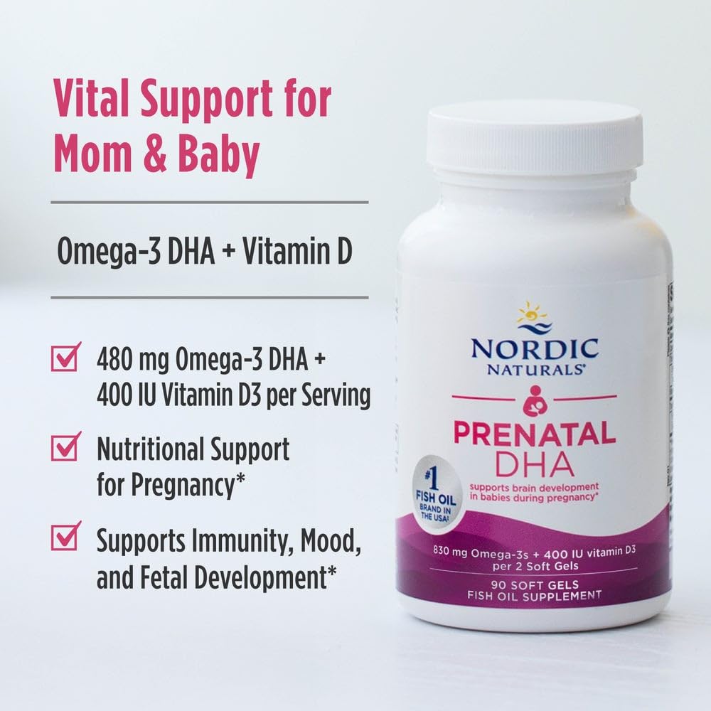 Nordic Naturals DHA Prénatal gélules avec boîte