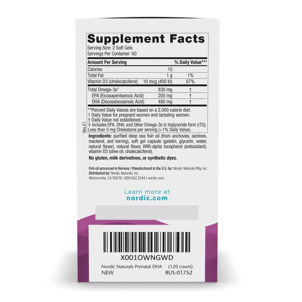 Nordic Naturals DHA Prénatal gélules fraise ouverte