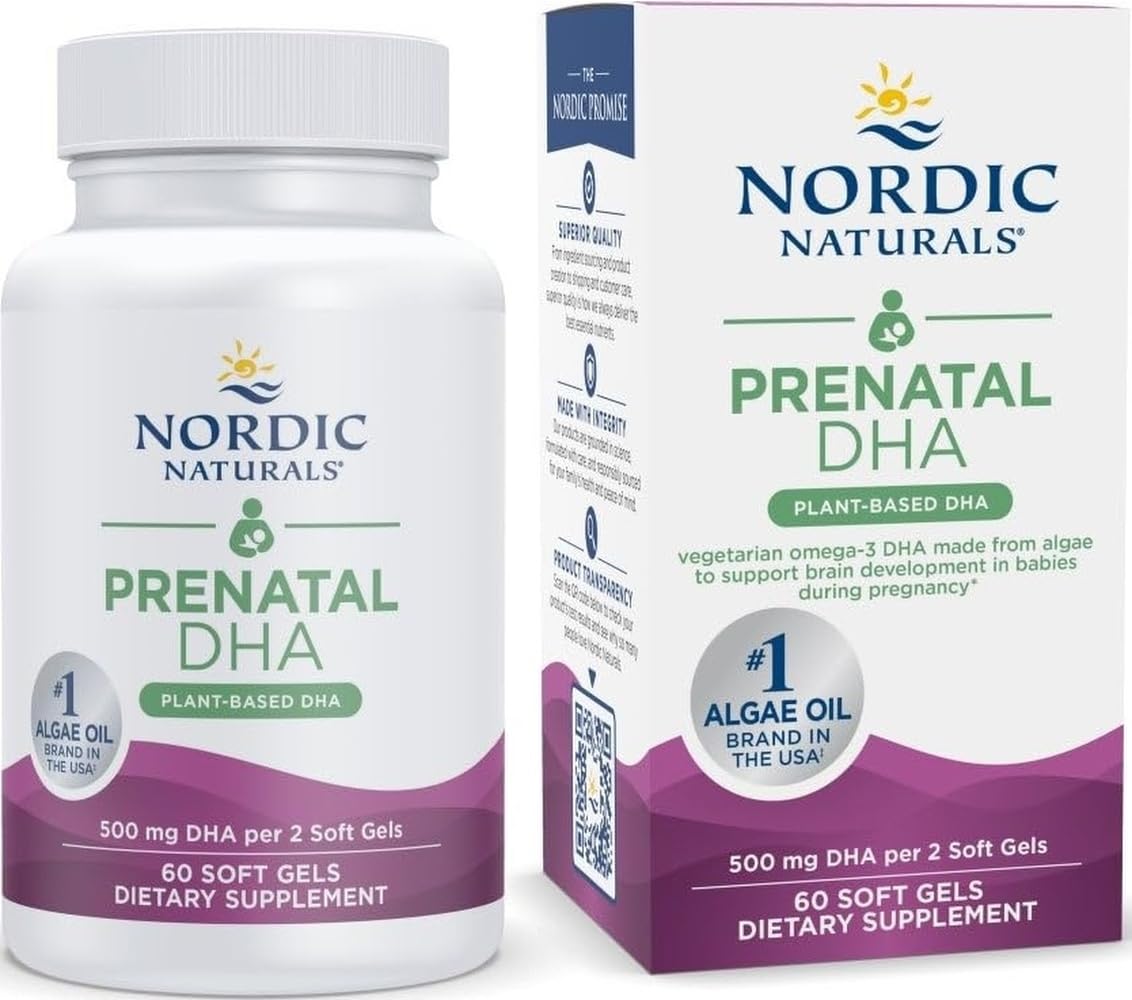 Nordic Naturals DHA Végétal Prénatal 500mg gélules avant