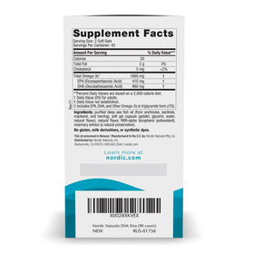 Nordic Naturals DHA Xtra complément alimentaire 1660mg Omega-3 flacon ouvert