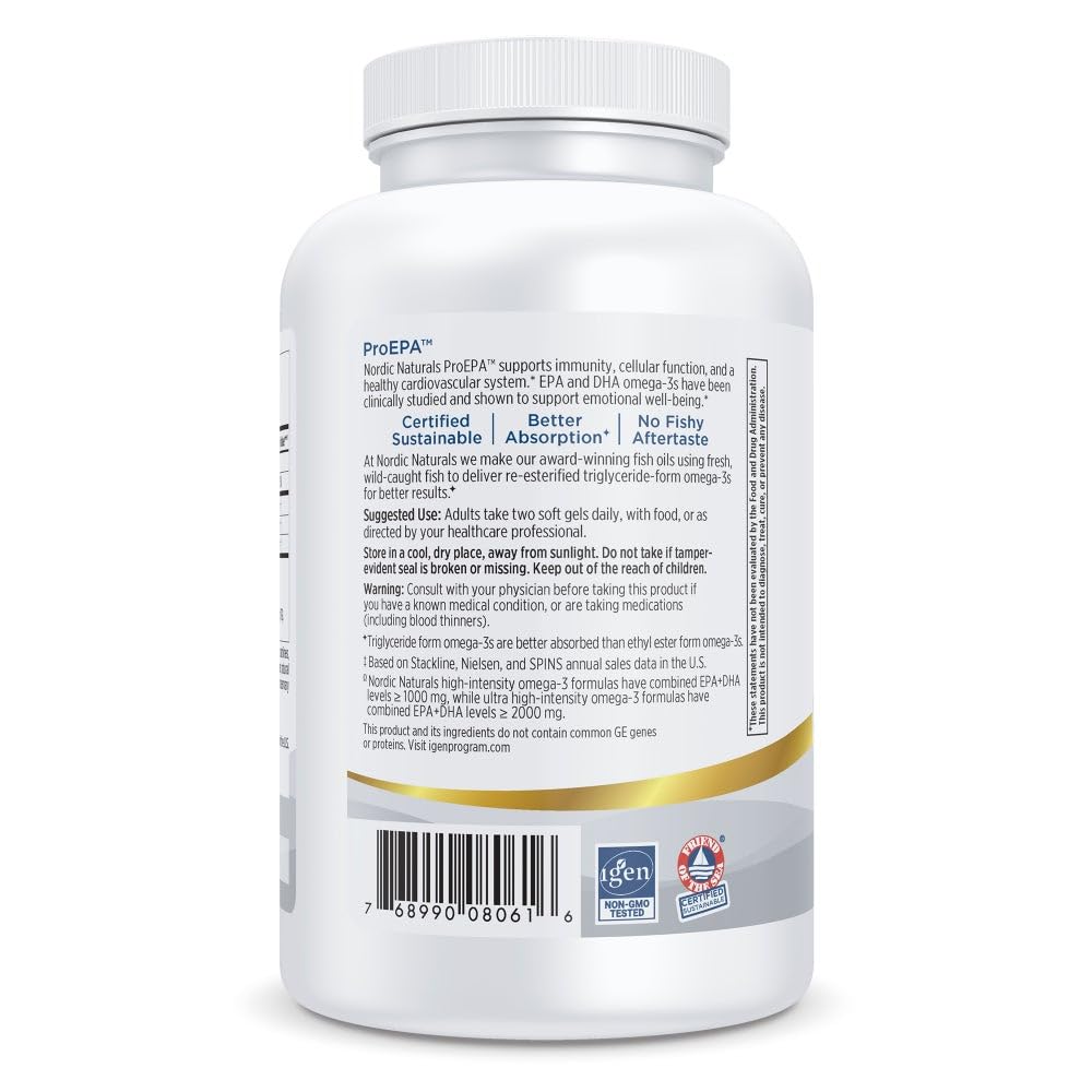 Nordic Naturals EPA Omega-3 1210 mg Citron capsules à côté d'un verre d'eau