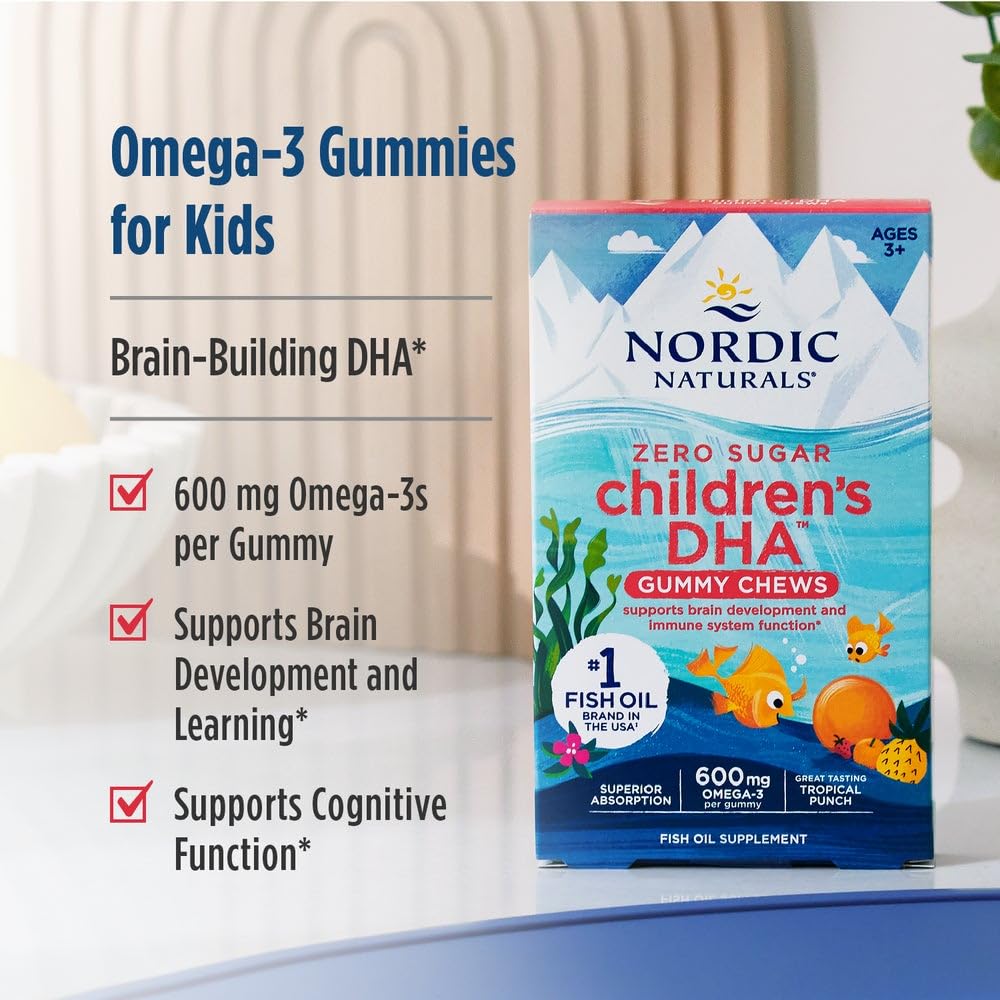 Nordic Naturals Gummies DHA Enfants, sachets individuels