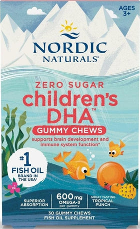 Nordic Naturals Gummies DHA Enfants saveur Tropicale, emballage avant