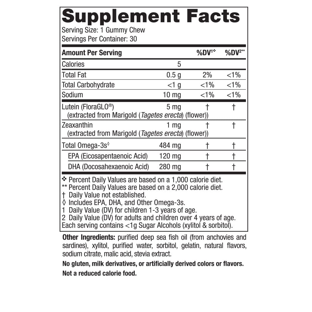 Nordic Naturals Gummies Santé Oculaire Enfants goût limonade fraise