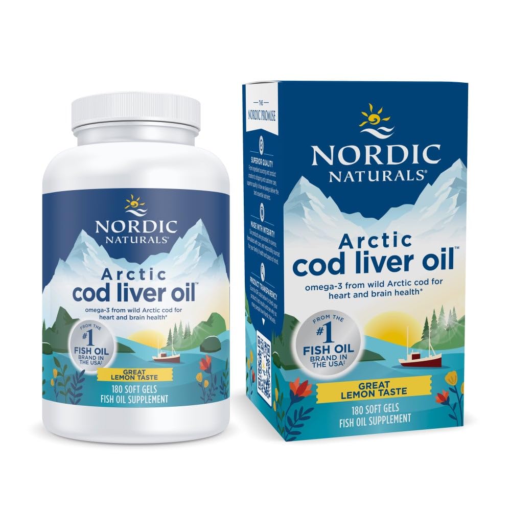 Nordic Naturals Huile de Foie de Morue Arctic Citron 180 gélules molles