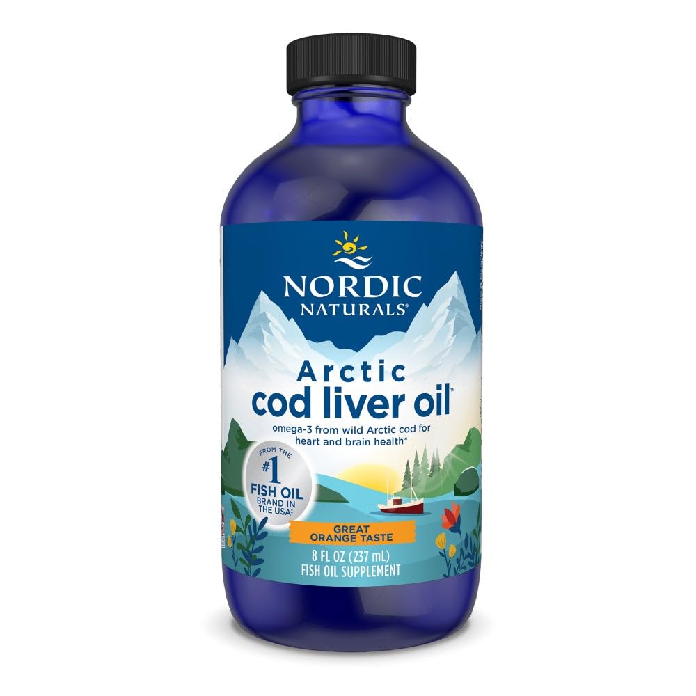 Nordic Naturals Huile de Foie de Morue Arctique 8 oz vue de face